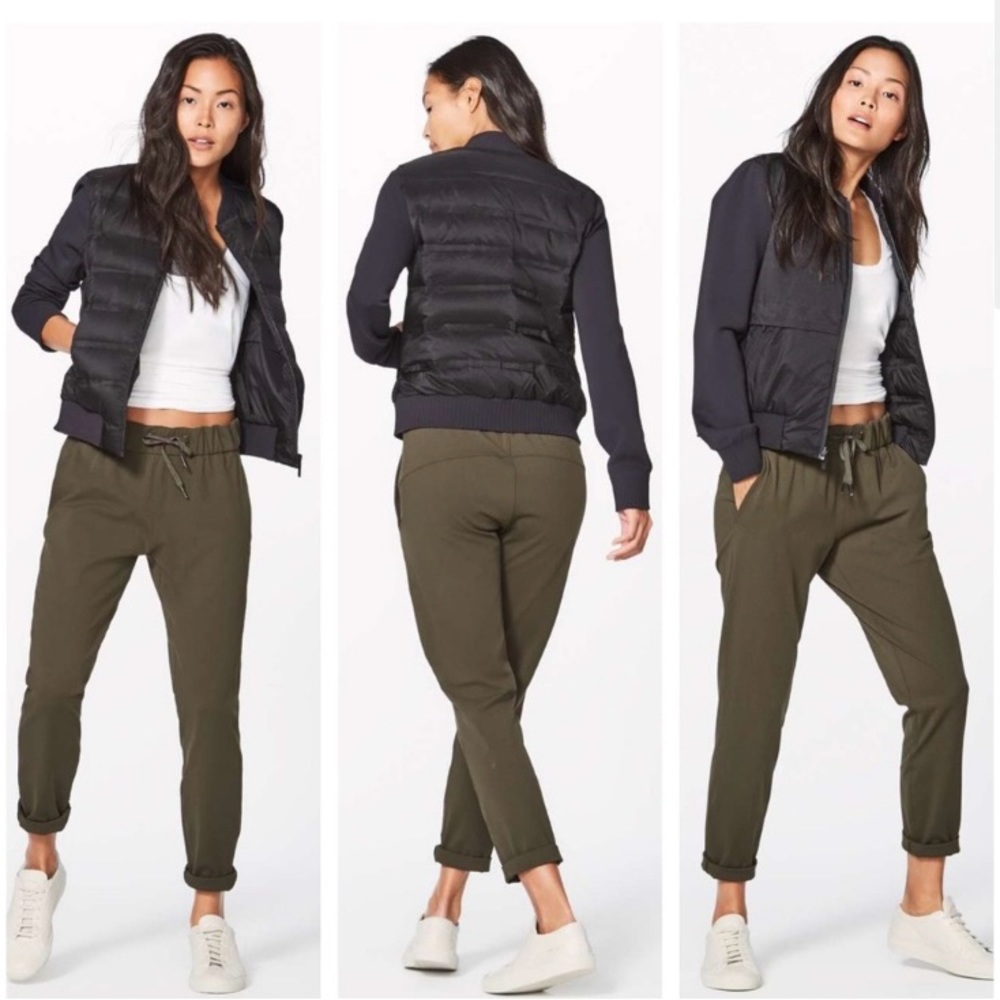 Lululemon Down And Around Bomber Reversible Black Jacket size 6 New NWOT